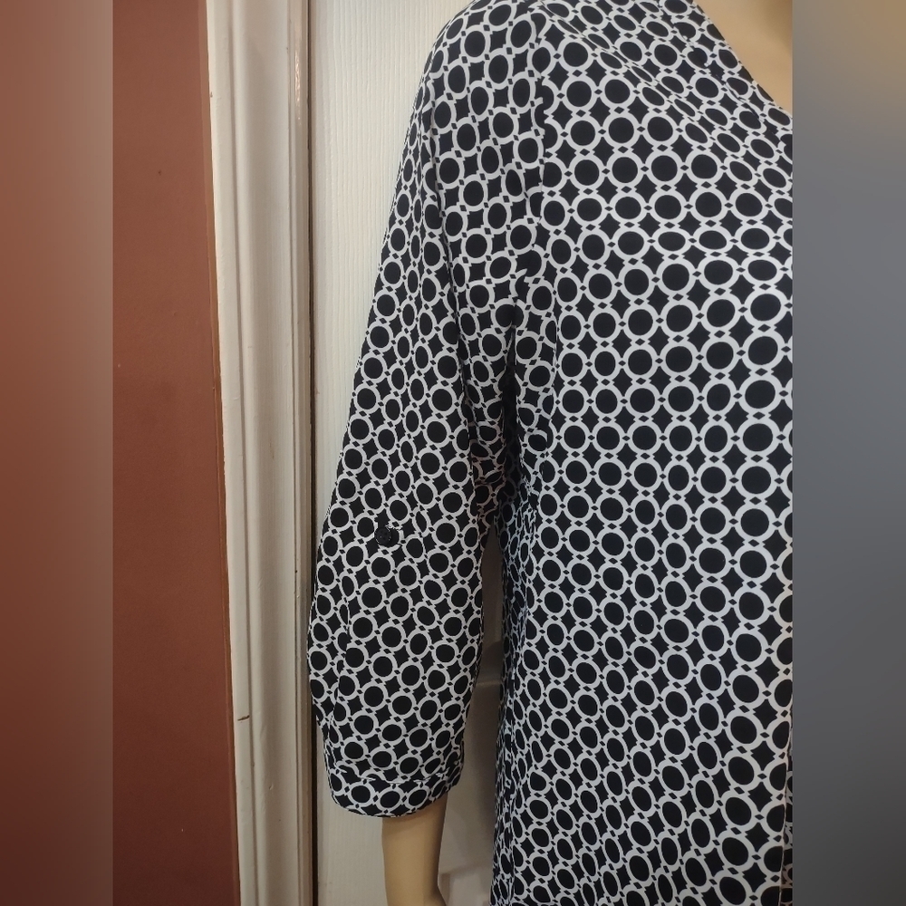 Tacera women's women's size medium long sleeve blouse shirt top - Picture 5 of 8